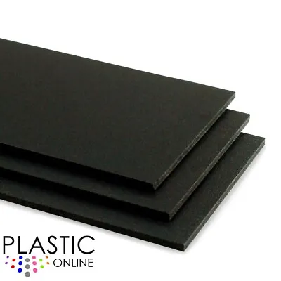 Black Foam PVC Sheet Colour Plastic Panel Cut To Size • £0.99