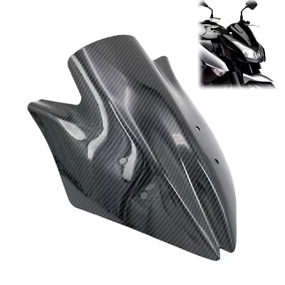 Motorcycle ABS Front Windshield Windscreen For KAWASAKI Z1000 10-13 Carbon Fiber • $46.45