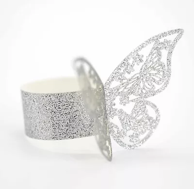 £4.99 • Buy 10Pcs Napkin Rings Buckles Christmas Table Butterfly Wedding Decorations Dinning