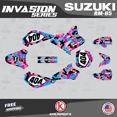 $49.99 • Buy Graphics Kit For Suzuki RM85 (2001-2023) RM 85 INVASION-pink