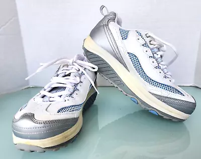 Skechers Shape Ups Women's Walking Sneakers White/Blue New Sz 7 • $69.69