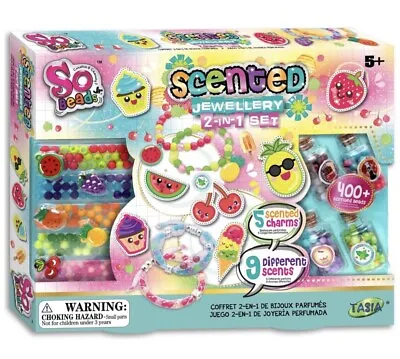 Scented Jewellery Set Girls Gift Make Your Own Bracelet Beads Kids Gift • £18.45