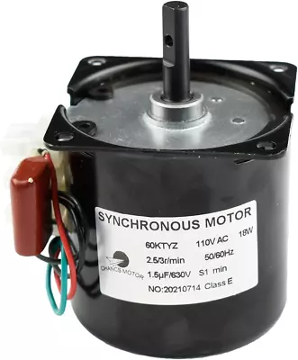 60KTYZ AC Synchronous Electric Geared Motor 110V 2.5-3RPM Low Speed Gearbox High • $38.58