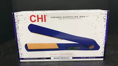 CHI Indigo Metallic  Ceramic Hairstyling Iron 1'' (A1) • $39.99