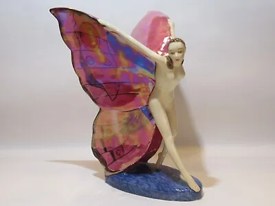 Carlton Ware Art Nouveau Style Hand Painted 'butterfly Girl' Ltd. Ed.figurine(1) • £145