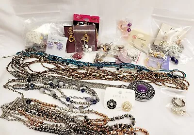 Vintage Jewelry Lot Necklaces Earrings Rhinestones Premier Designs  • $30.99