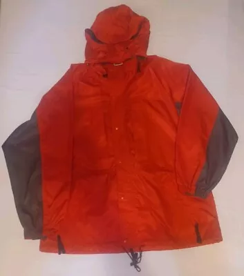 MTA Pro Breathable Red Rain Coat Full Zip Hood Windbreaker X-large • $15