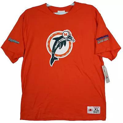 Miami Dolphins Mitchell & Ness NFL Shirt XL XLarge Team Origins Orange NWT • $39.99