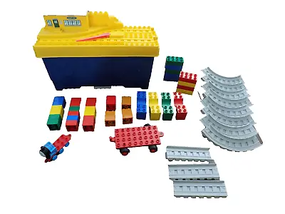 Thomas KNAPFORD STATION Mega Bloks 10550 Train Tracks Parts Lot In Storage Case • $39.99