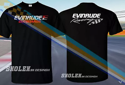 New Evinrude Outboard Logo Racing T-shirt Funny Usa Men's All Size • $24.99