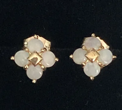 9ct Gold Opal Earrings - 10ct Gold Mexican Opal • £135