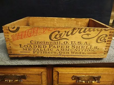 Peters Cartridge Co. Wooden Box High Velocity Shells 3 3/4-1 1/4-4CH Half Crate • $59.99