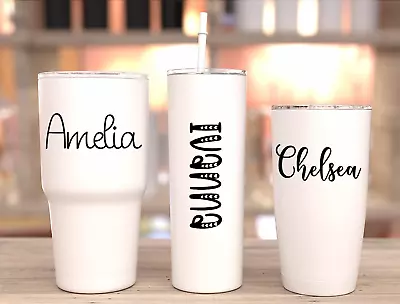 Custom Personalized Vinyl Lettering Name Decal Sticker Car Window Tumbler Flask • $1.98