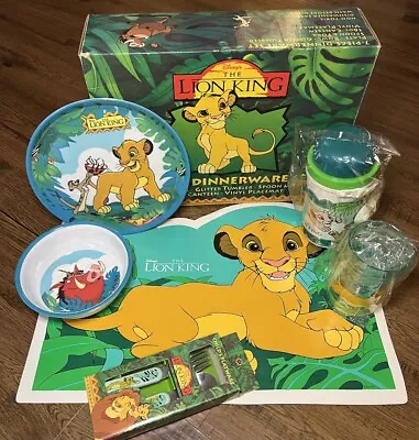 The Lion King Vintage 7 Piece Dinnerware Set New In Box 1990’s Disney • $74.95