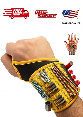 BinyaTools Magnetic Wristband With Super Strong Magnets Holds Screws Nails Dri • $21.21