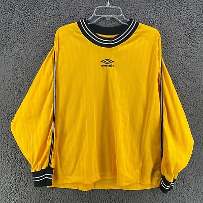 VTG Umbro Goalkeeper Jersey XL Golden Yellow Made In USA Soccer Goalie • $39.99