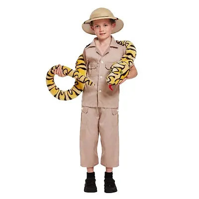 Safari Explorer Costume Boys Zoo Jungle Keeper Outfit Roald Fancy Dress Kids • £12.20