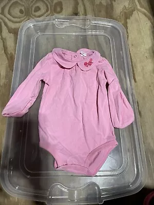 OshKosh B'Gosh Infant Girl Long Sleeve Body Suit Top Pink 18 Months • $10