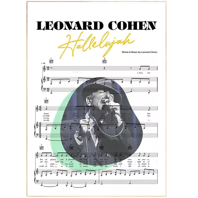 Leonard Cohen - Hallelujah Poster • £4.99