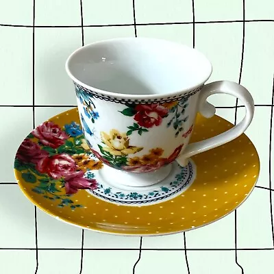 KATIE ALICE Porcelain Tea Cup & Saucer BOHEMIAN SPIRIT COLLECTION 2019 • £16.99