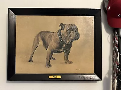 Rare Vintage 1960S MACK TRUCK BULLDOG CANVAS PAINTING/ PRINT Framed By CSATARI • $50