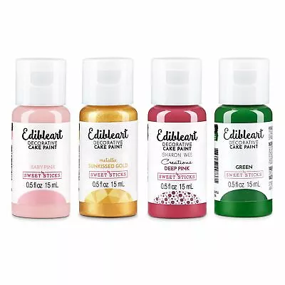 REDUCED: 4 X Mixed Colours Edible Art Paint 15ml - Passed Best Before Date • £7.99