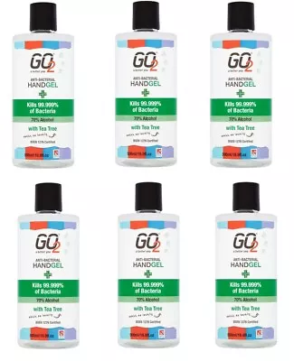 Go2 Antibacterial Hand Sanitiser Gel 70% Alcohol 500ML With Tree Tea (6 Pk) • £12.95