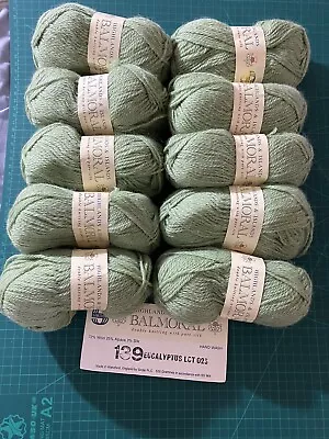 Sirdar Highlands & Islands Balmoral Wool Alpaca Silk Yarn 10 X 50g EUCALYPTUS • £10.99