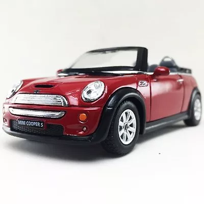 New 5  Kinsmart Mini Cooper S Convertible Diecast Model Toy Car 1:28 Red • $8.98