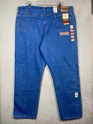 Wrangler Rugged Wear Jeans Mens 44x30 Blue Relaxed Fit Medium Wash Denim NEW NWT • $25
