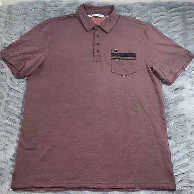 Travis Matthew XL Golf Polo Shirt Maroon With Las Vegas Country Club On Sleeve • $15