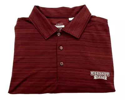 Cutter & Buck Mens Mississippi State Golf Polo Size L Short Sleeve Drytec • $14.99