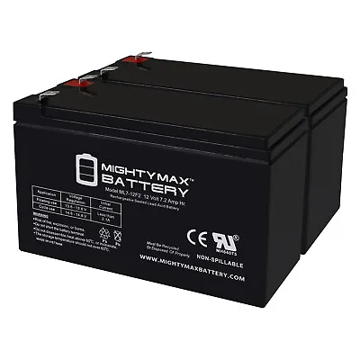 Mighty Max 12V 7Ah F2 Replacement Battery For Bruno Stairlifts - 2 Pack • $37.99