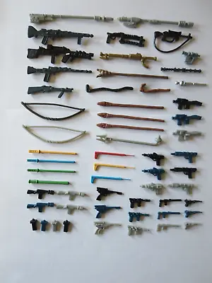 57 Vintage Star Wars Weapons Figures S+H $4.25 • $31.99