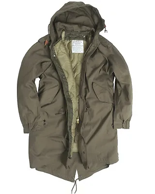 £99.99 • Buy Mil-Tec US Army Olive Drab M51 Fishtail Winter Shell Hooded Parka With Liner 