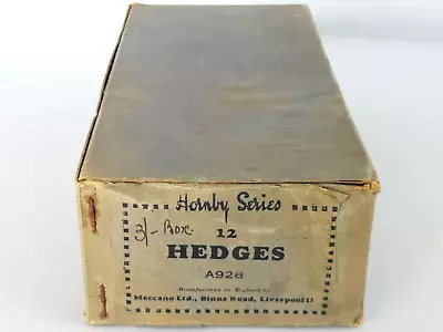 O Gauge HORNBY SERIES - Original Empty Box For 12 Hedges - A928   Rare Item • £24.95