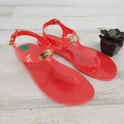 Michael Kors NWOT Pink/Red Jelly Sandals Size 8 • $35