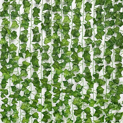 12 Pack Artificial Ivy GarlandFake Vines Green Leaves Plants Hanging Home Decor • $2.99