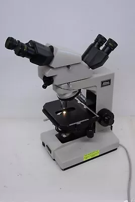 Nikon Labophot Microscope W/ 10x 20x 40x  & 100x Optics Condenser Dual Head • $999