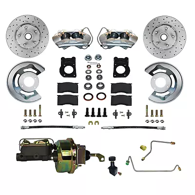 1964-1966 Ford Mustang Power Disc Brake Conversion Kit Manual Trans - Drilled • $1354.95