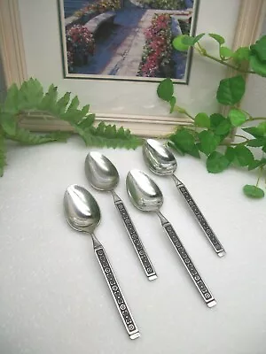 4  Vintage  Rare  MCM  Retired Gorham  HACIENDA  Stainless Steel Teaspoons • $29.98