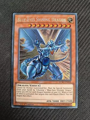 Blue-Eyes Shining Dragon LCKC-EN008 Secret Rare Yu-Gi-Oh Card 1st Edition • £8.99