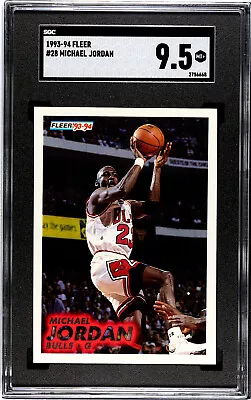 1993-94 Fleer #28 Michael Jordan Chicago Bulls SGC 9.5 • $34.95