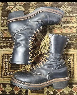 VTG Redwing Logger Lineman Boots Men's Size 7.5 USA Made Safety Toe Work 8  • $60
