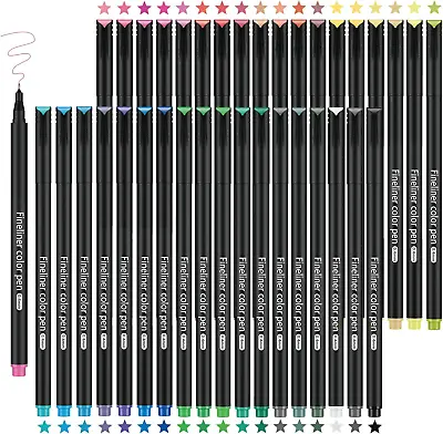 Fineliner Pens AGOYUU 36 Colour Fine Point Pens Set Tip 0.4 Mm Felt Tip Pens • £8.17