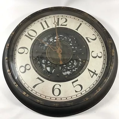 Sterling And Noble Co Large Steampunk No. 9 Wall Clock Gears Plastic Preowned • $18