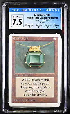 Magic MTG Mox Emerald [Unlimited Edition] Graded CGC 7.5 Near Mint+ • $10194.99