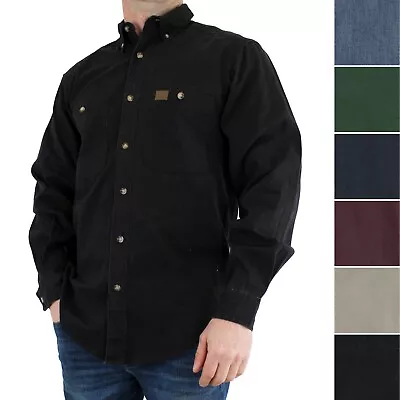 Men's Wrangler  Riggs Workwear Shirt Twill Long Sleeve Two-Pocket Button Collar • $24.99