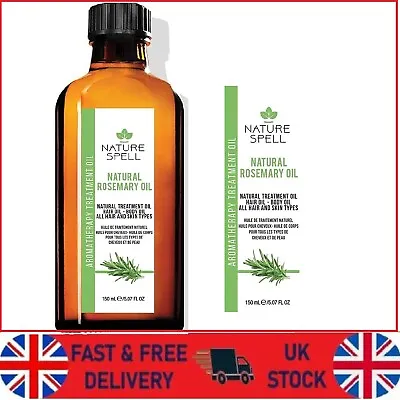 Nature Spell Rosemary Oil For Hair Growth And Skin Treat Dry Damaged Hair 150ml • £8.45