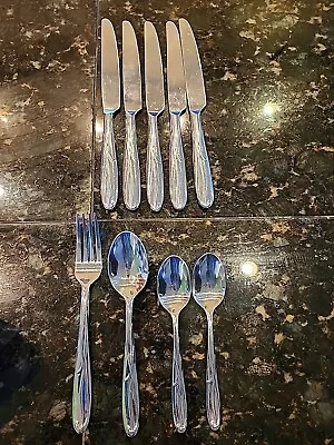 Set Of 9 Mikasa Cocoa Blossom 18/10 Stainless Steel Silverware • $30